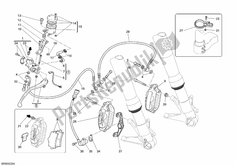 Toutes les pièces pour le Système De Freinage Avant du Ducati Superbike 1198 R 2010